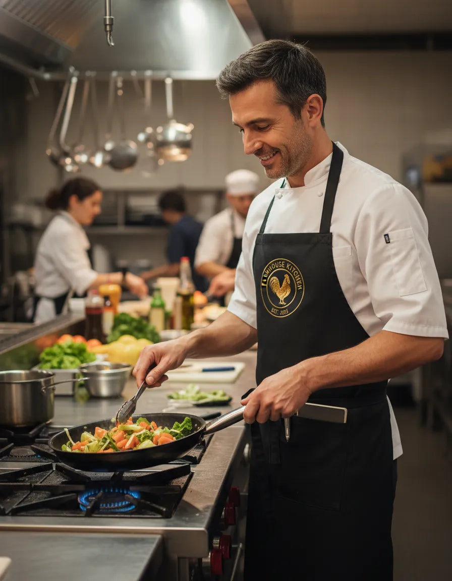 Adult Adjustable Bib Apron w/ Pocket - Unisex