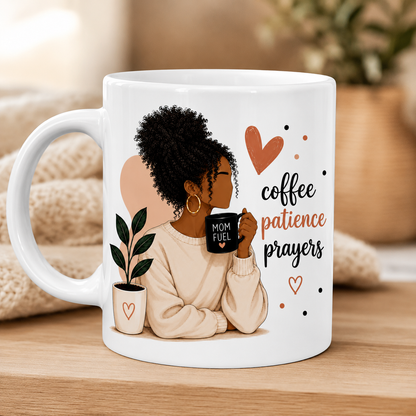Coffee, Patience & Prayers | 11oz Ceramic Mug