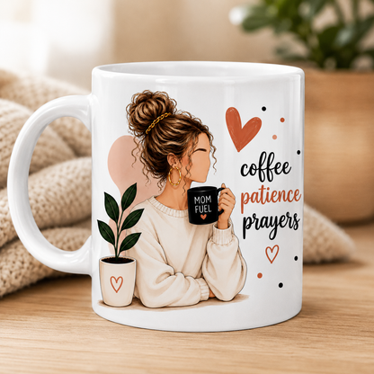 Coffee, Patience & Prayers | 11oz Ceramic Mug